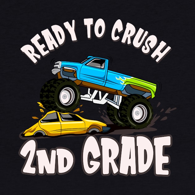 Monster Truck 2nd Grade School Kids Gifts by Foxxy Merch